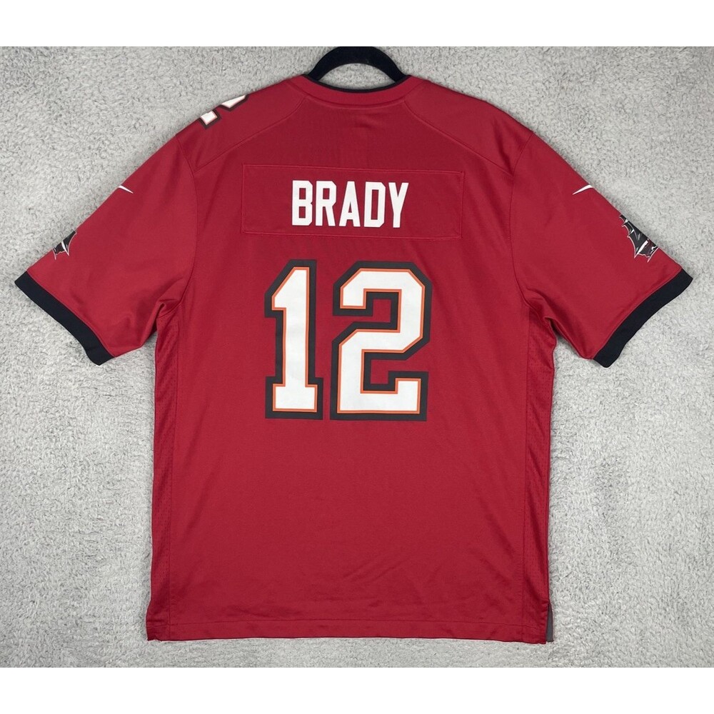 Nike Jersey Tom Brady #12 Tampa Bay Buccaneers Mens XL 48 Red 67NM-TBGH NWOT